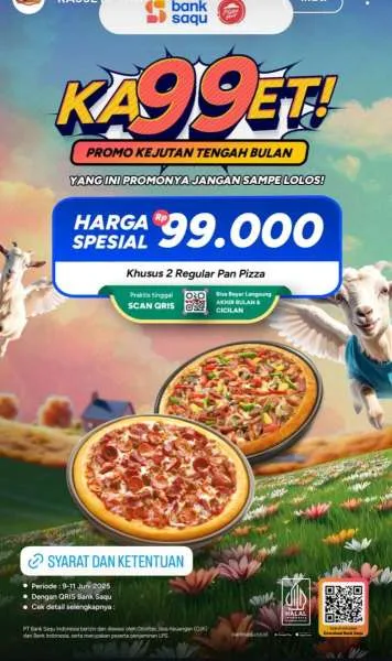 Promo KA99ET Bank Saqu dengan Pizza Hut