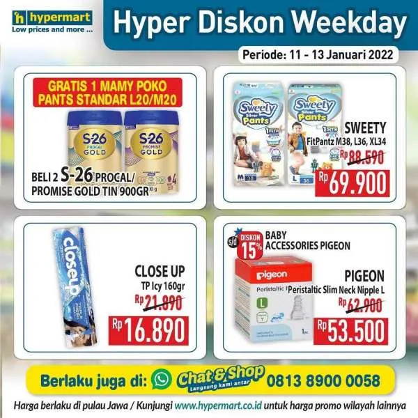 Promo Hypermart Hyper Diskon Weekday Periode 11-13 Januari 2022