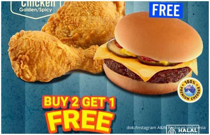 Promo A&W MonDeal Tiap Senin, Beli 2 Aroma Chicken Dapat 1 Cheeseburger Gratis