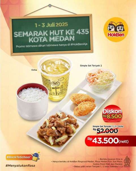 Promo HokBen HUT Kota Medan 1-3 Juli 2025