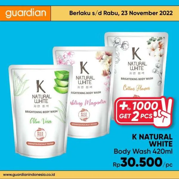Promo Guardian +1000 Get 2 Pcs Periode 17-23 November 2022