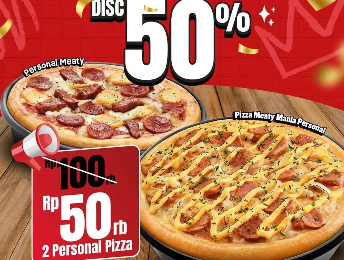 Promo Pizza Hut dan Bank Saqu Setiap Sabtu, 2 Personal Pizza Cuma Rp 50.000