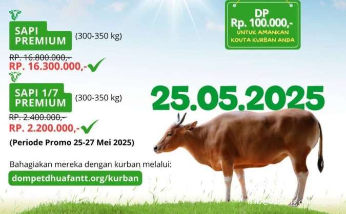 Harga Sapi Premium di Dompet Dhuafa NTT 2025, Harga Promo Gajian Berakhir Hari Ini