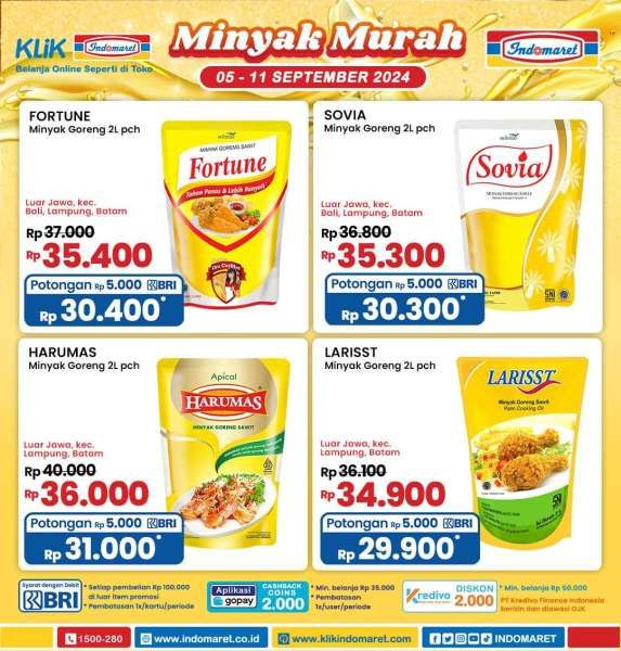 Promo Minyak Goreng Murah di Indomaret 5-11 September 2024