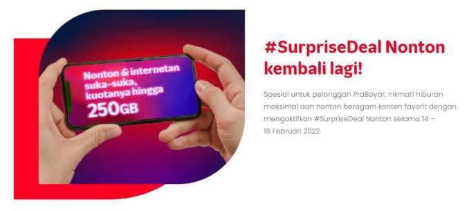 Promo Telkomsel #SurpriseDeal, Nonton Konten Sepuasnya dengan Kuota 250 GB!