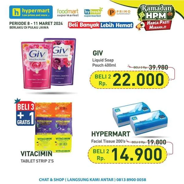 Promo Hypermart Beli Banyak Lebih Hemat Periode 8-11 Maret 2024