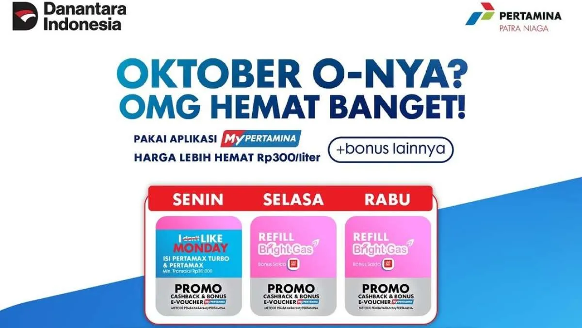 Promo Pertamina Oktober 2025, Promo BBM hingga Bright Gas Setiap Hari