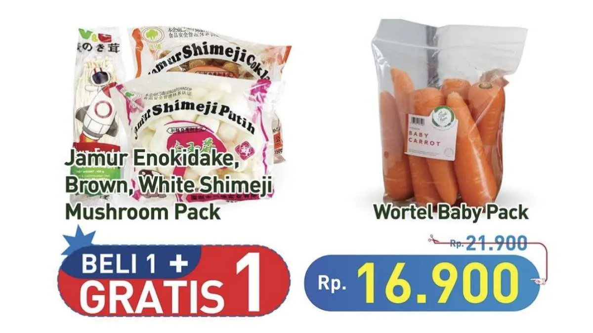 Promo Hypermart Weekday Periode 28-30 Januari 2025, Beli 1 Gratis 1 Aneka Jamur