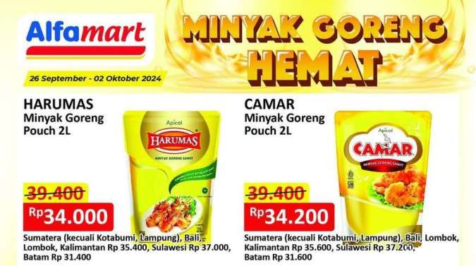 Promo Minyak Goreng di Alfamart-Indomaret Berakhir Besok, Ada Potongan Harga Rp 5.000