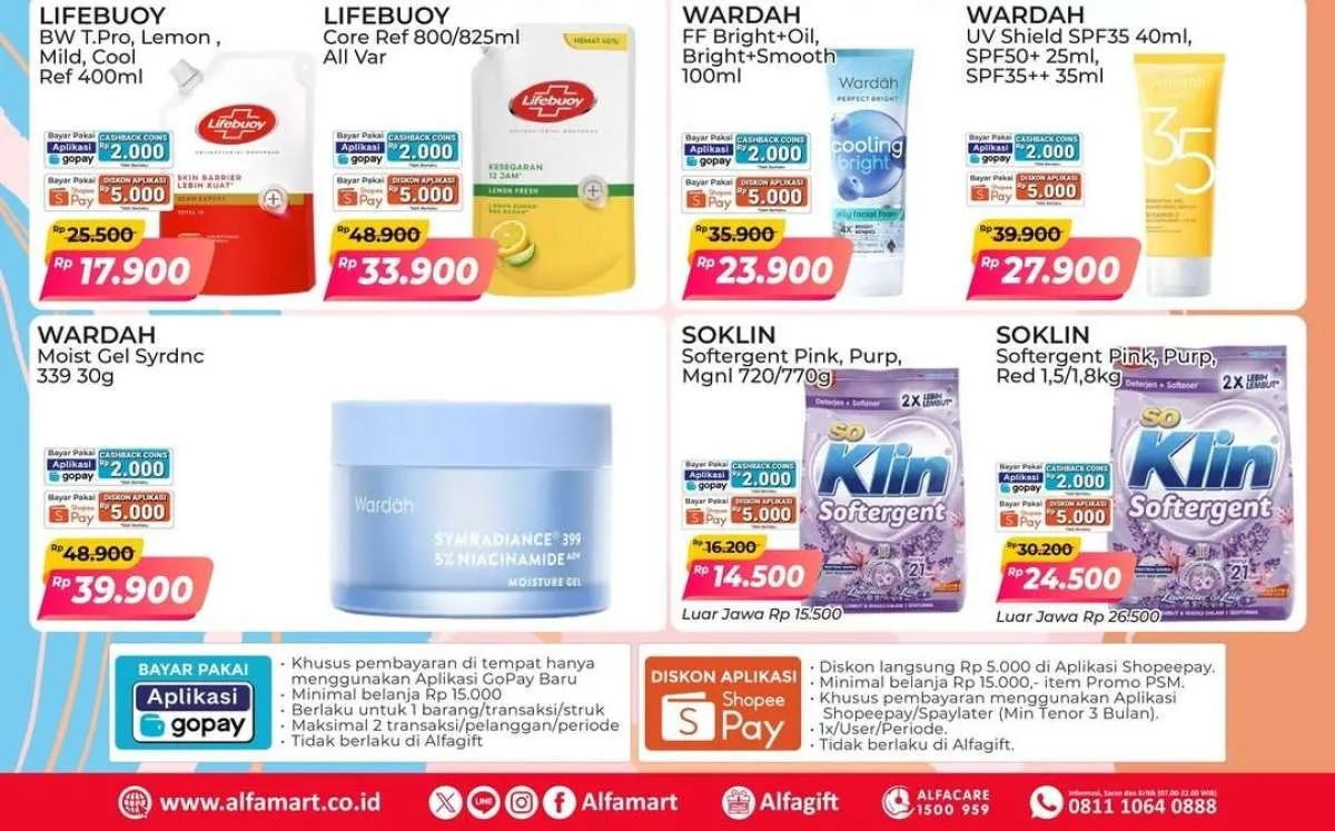 Promo PSM Alfamart Akhir Agustus 2025, Diskon Wardah hingga So Klin!