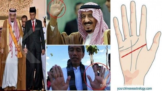 Jokowi dan Raja Salman punya garis tangan sama
