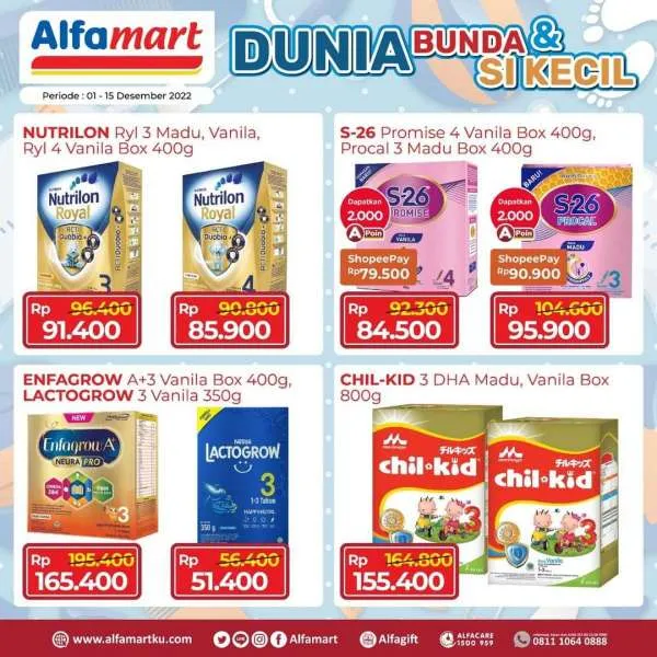 Promo Alfamart Dunia Bunda & Si Kecil Periode 1-15 Desember 2022