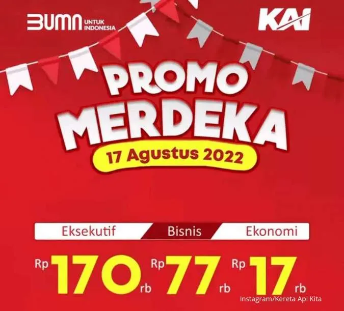 Promo KAI Merdeka Agustus 2022
