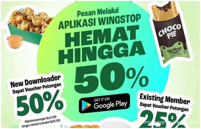 Promo Gila Wingstop Makan Hemat sampai 50% Cuma di Aplikasi, Rasa Tetap 100%