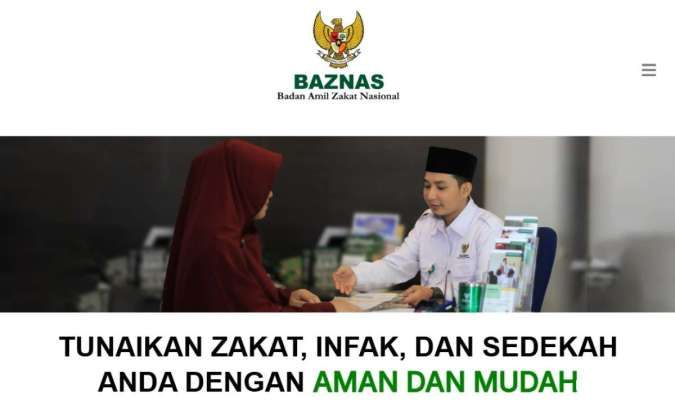 Bayar Zakat Fitrah Online di BAZNAS