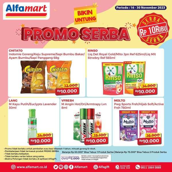 Promo Alfamart Terbaru Bikin Untung 16-30 November2023