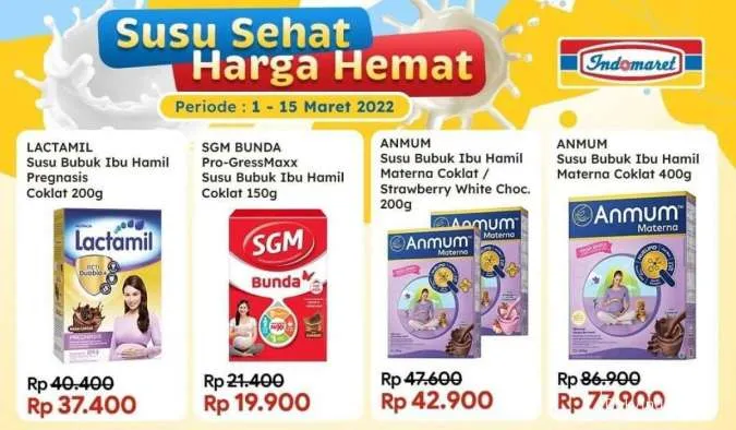 Promo Indomaret Susu Sehat Harga Hemat Periode 1-15 Maret 2022