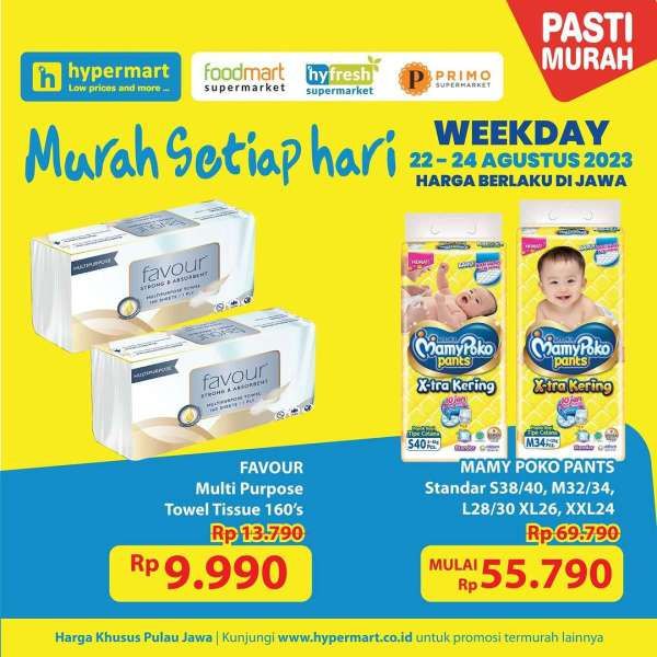 Katalog Harga Promo Hypermart Terbaru 22-24 Agustus 2023, Promo Diskon Weekday