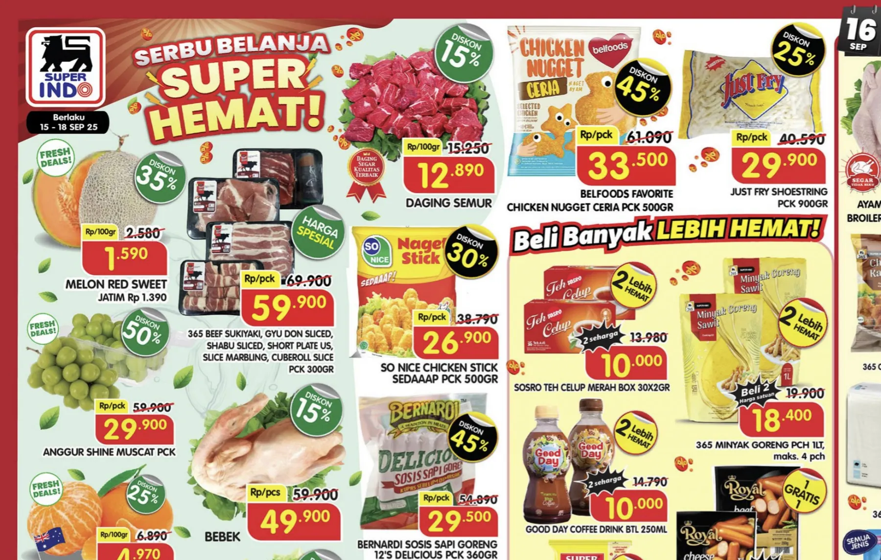 Promo Superindo Weekday Periode 15-18 September 2025