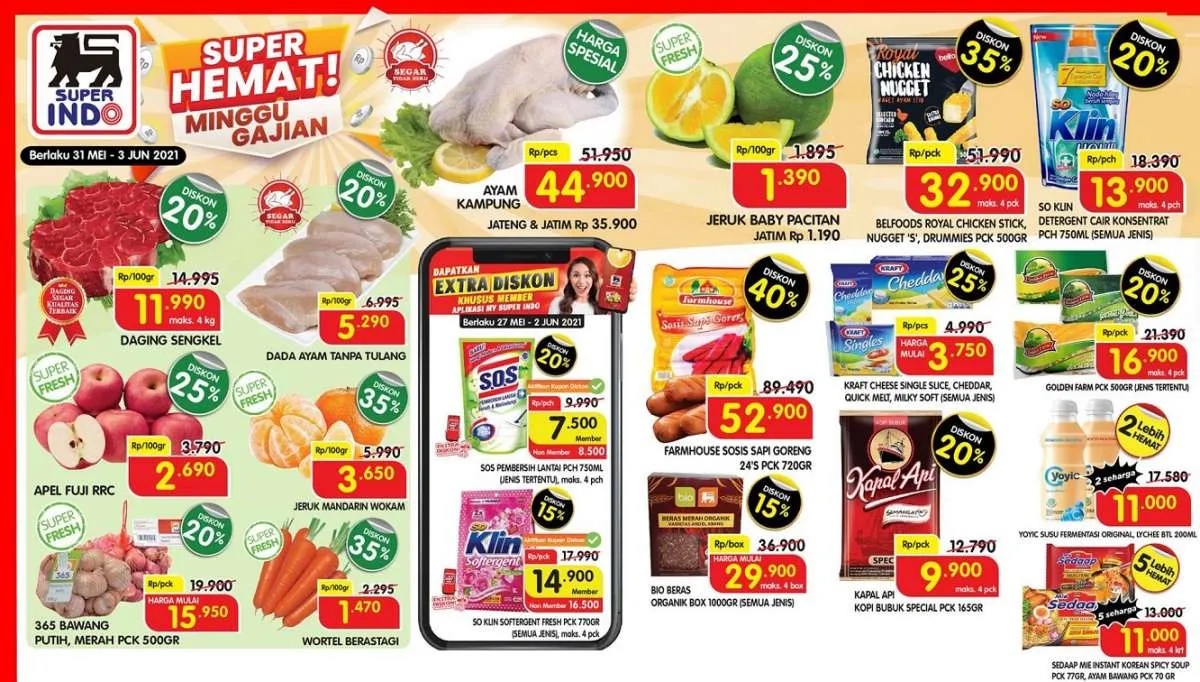 Promo Superindo weekdays 31 Mei-3 Juni 2021, diskonan hari kerja!