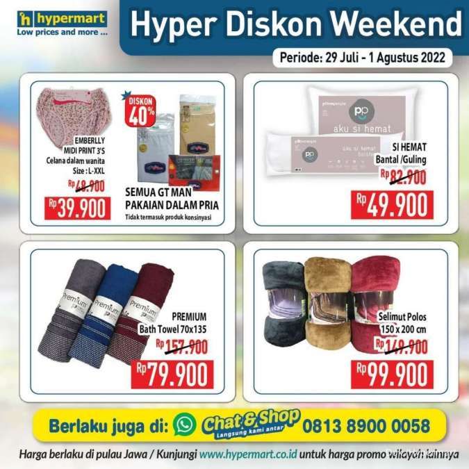 Promo JSM Hypermart Hyper Diskon Weekend Mulai 29 Juli-1 Agustus 2022