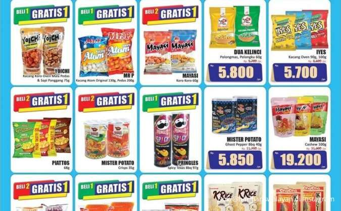 Promo Hari Hari Swalayan KJSM Hari Ini, Borong Snack Beli 2 Gratis 1 di Akhir Pekan