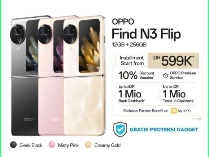 OPPO Find N3 Flip Indonesia: Harga Resmi dan Spesifikasi