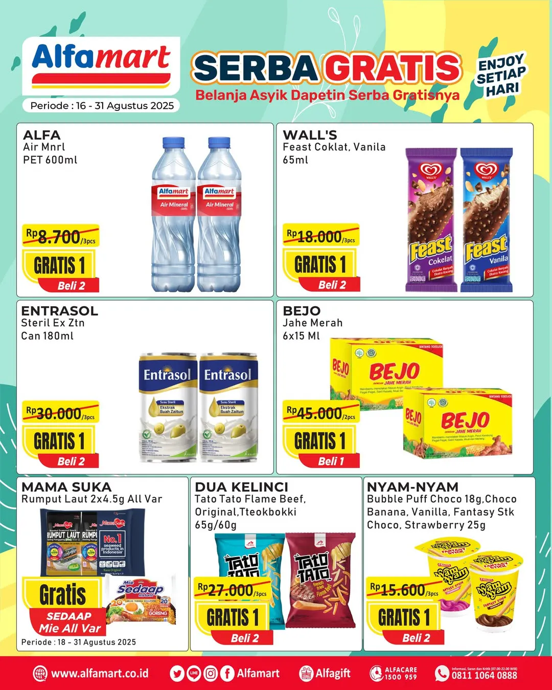 Promo Alfamart Serba Gratis Periode 16-31 Agustus 2025