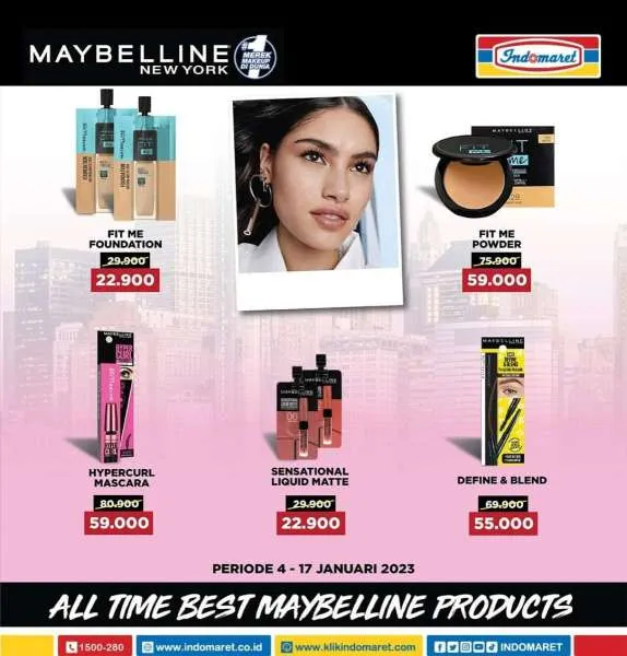 Promo Makeup Maybelline Diskon s/d 30% di Indomaret