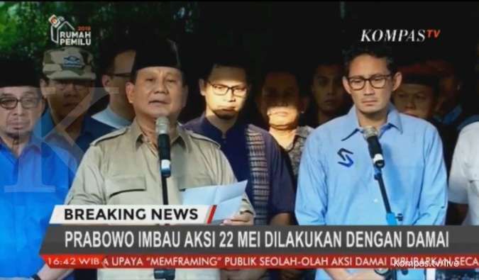 Prabowo dan Sandiaga tak hadir pada sidang putusan MK Kamis, ini alasannya