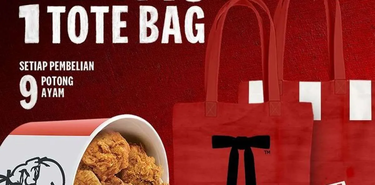 Promo KFC Terbaru 15 Februari 2023, Beli 9 Potong Ayam dan Gratis Totebag Cantik