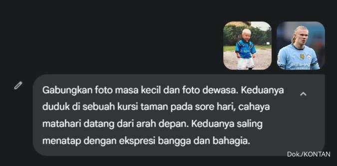 Prompt Gemini AI Gabungkan Foto Masa Kecil dan Sekarang