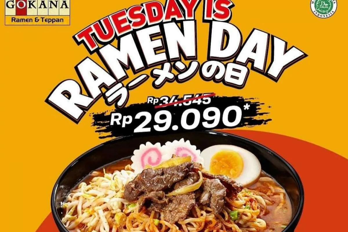 Promo Gokana 14 Desember 2021, Paket Beef Ramen di Tuesday is Ramen Day Rp 29.090