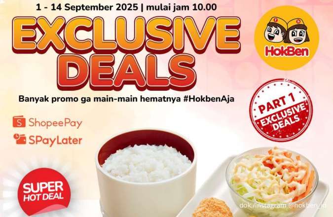 Promo HokBen dengan ShopeePay & Bank Saqu September 2025, Cuma Rp 1.000