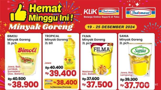 Promo Indomaret Minyak Murah 19-25 Desember 2024, Ekstra Diskon 10% Pakai Allo Bank