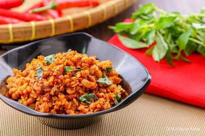 Kreasi Baru! Resep Sambal Tempe Daun Kemangi, Sajian Sambal Unik Tempe dengan Cabai