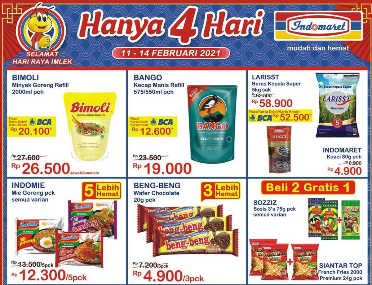 Promo Indomaret weekend Hanya 4 Hari 11-14 Februari 2021, diskonan Imlek!