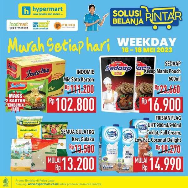 Promo Hypermart Hyper Diskon Weekday Periode 16-18 Mei 2023