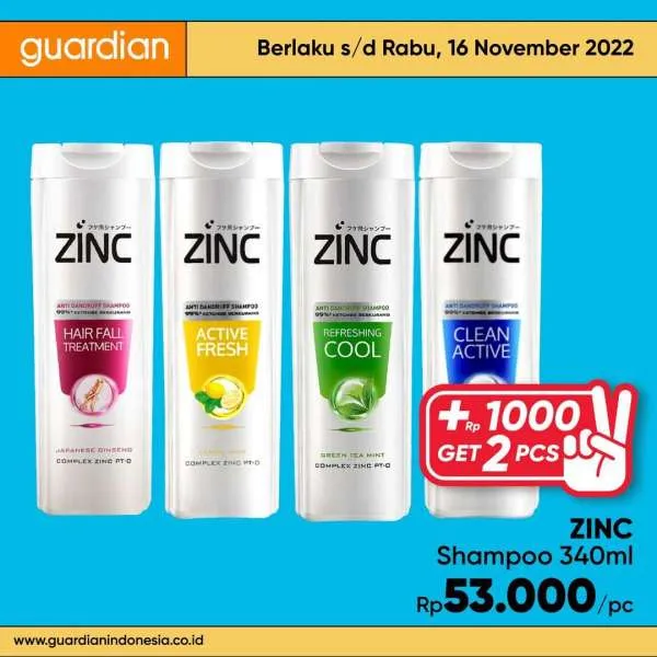 Promo Guardian +1000 Get 2 Pcs Periode 10-16 November 2022