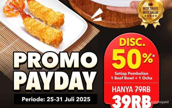 Promo Payday Yoshinoya 25-31 Juli, Japanese Curry Scrambled Egg Cuma Setengah Harga