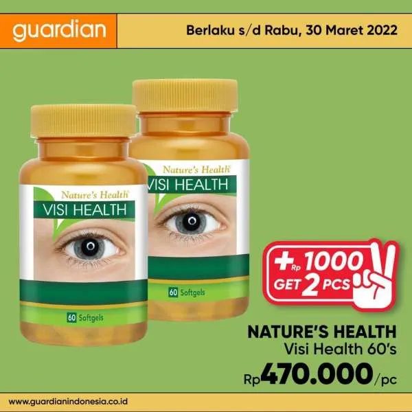 Promo Guardian +1000 Get 2 Pcs Periode 24-30 Maret 2022