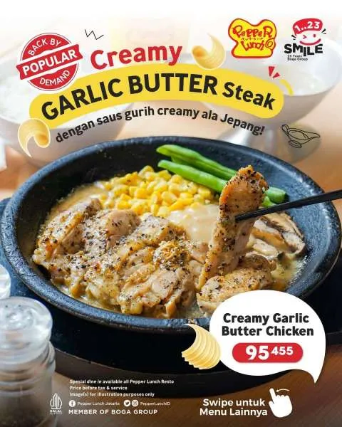 Promo Pepper Lunch Creamy Garlic Butter Chicken