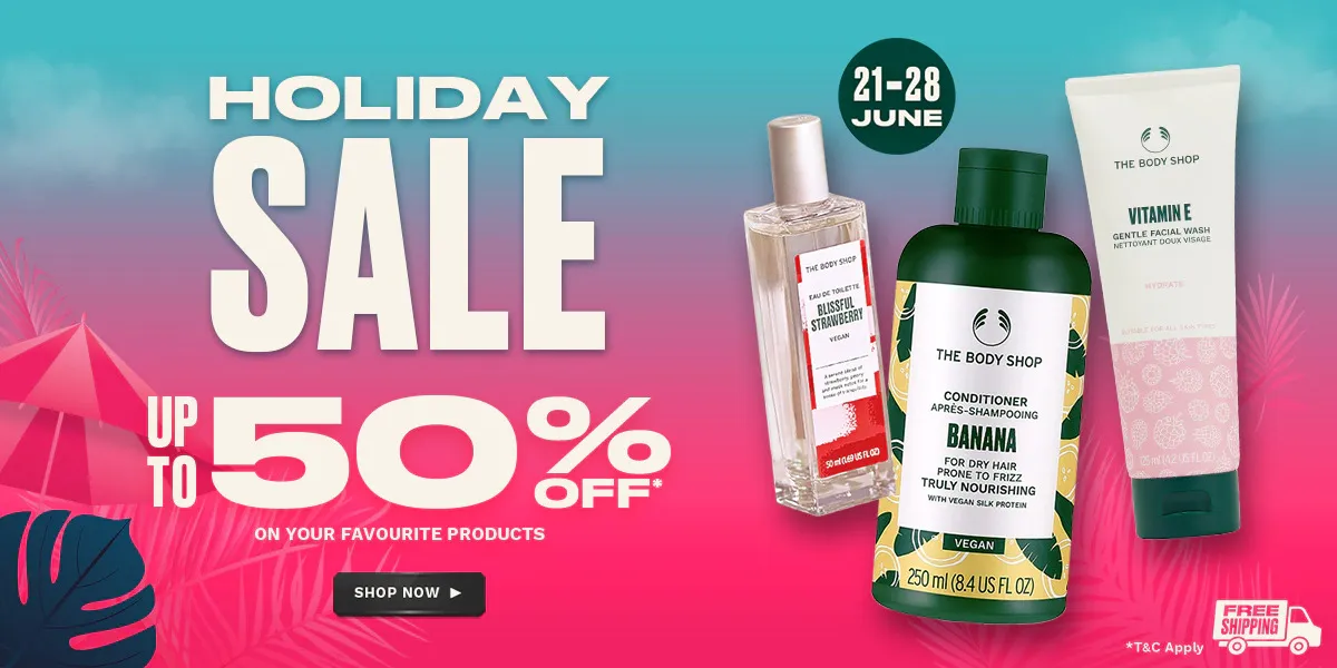 Promo The Body Shop Holiday Sale Periode 21-28 Juni 2024