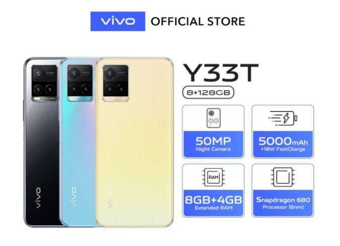 Spesifikasi & Harga HP Vivo Y33T Terbaru 2022, Hanya Rp 3,4 Juta