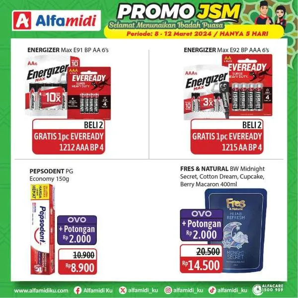 Promo JSM Alfamidi Hanya 5 Hari Periode 8-12 Maret 2024