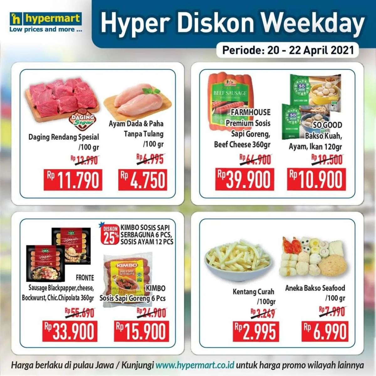 Cek promo Hypermart hari ini 21 April 2021, diskonan weekday!