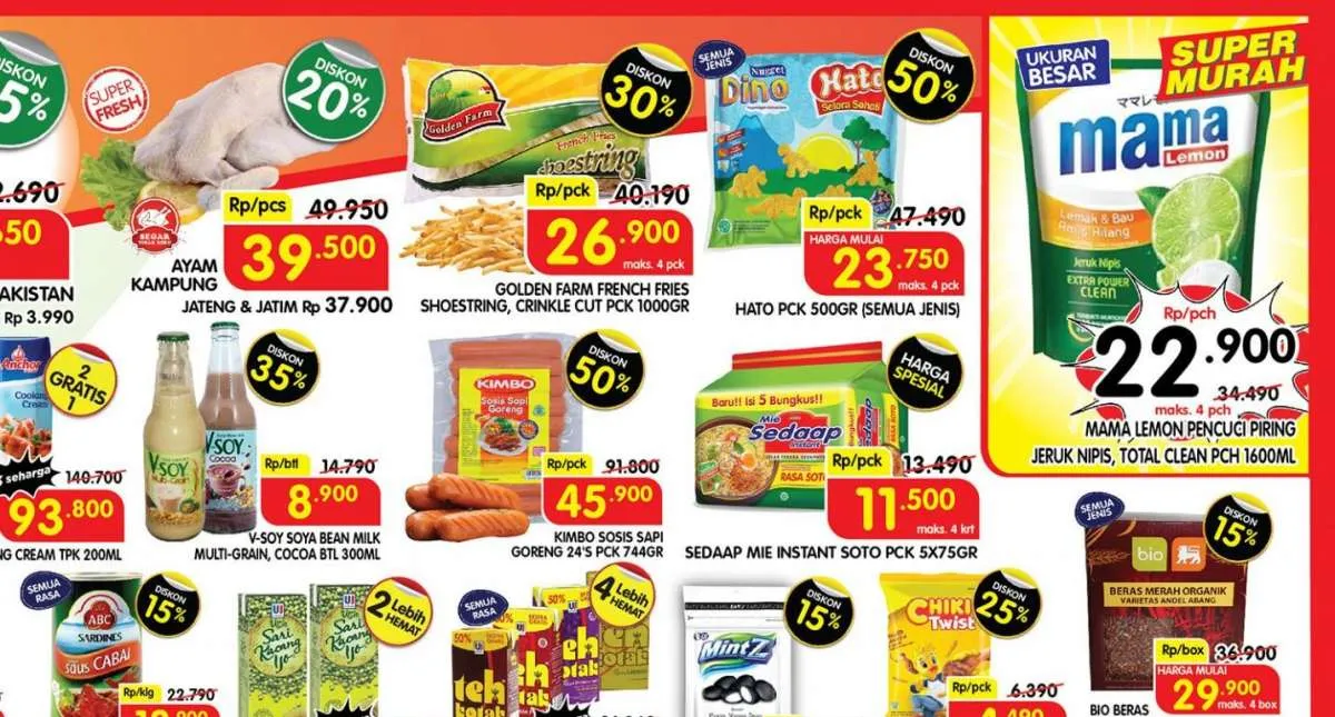 Promo Superindo Periode 14-17 Maret 2022, Nikmati Diskon s/d 50% di Awal Pekan Ini