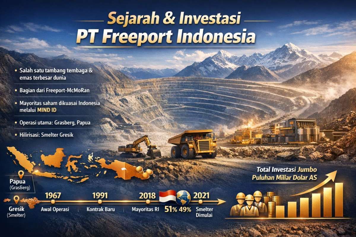 Target Produksi Emas Freeport Menyusut