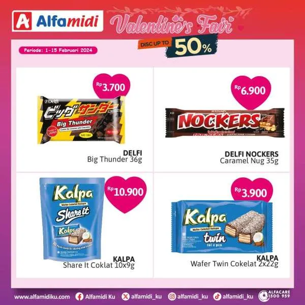 Promo Alfamidi Valentines Fair Periode 1-15 Februari 2024