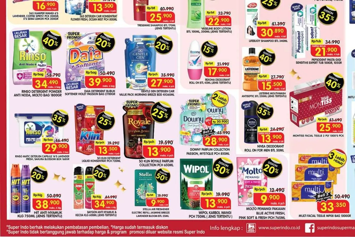 Promo Deterjen dan Sabun Mandi di Hari Raya, Rinso Diskon 40% Berakhir Besok